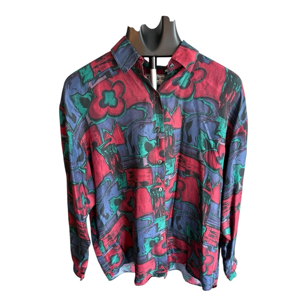 Ice Fire Silk Men’s Colourful Shirt Size M